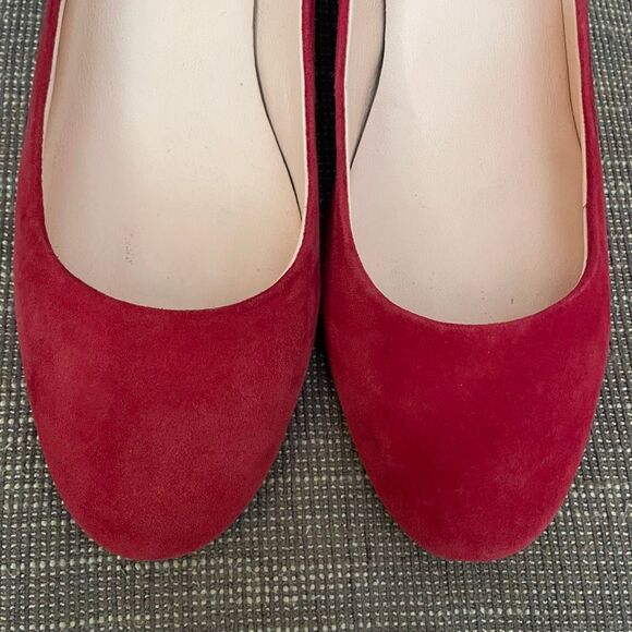 Kate Spade red suede block heel women’s shoe size 8.5 - Picture 7 of 15